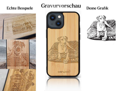 INDIVIDUELL iPhone 14 Plus Bambus-Kunststoff